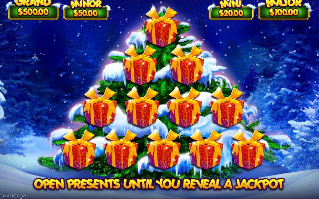 Free Spins with a reel fully covered by Wild Santa