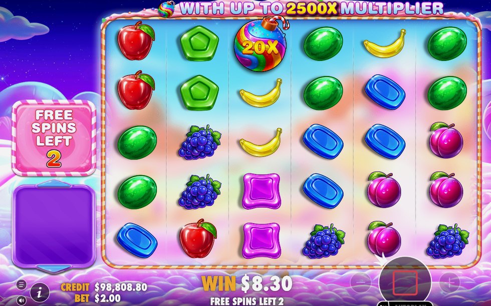 Free Spins round with spins left on the counter