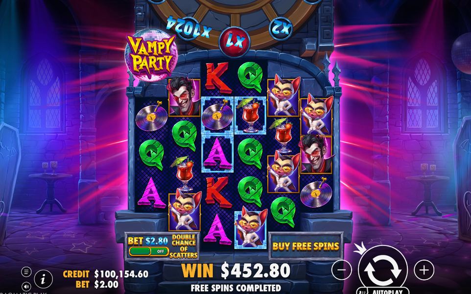 Win screen showing a cascade payout in A$