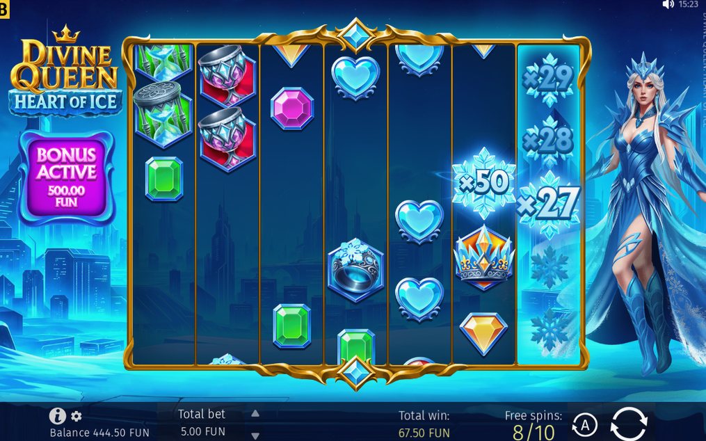 Free Spins round start with awarded spin count