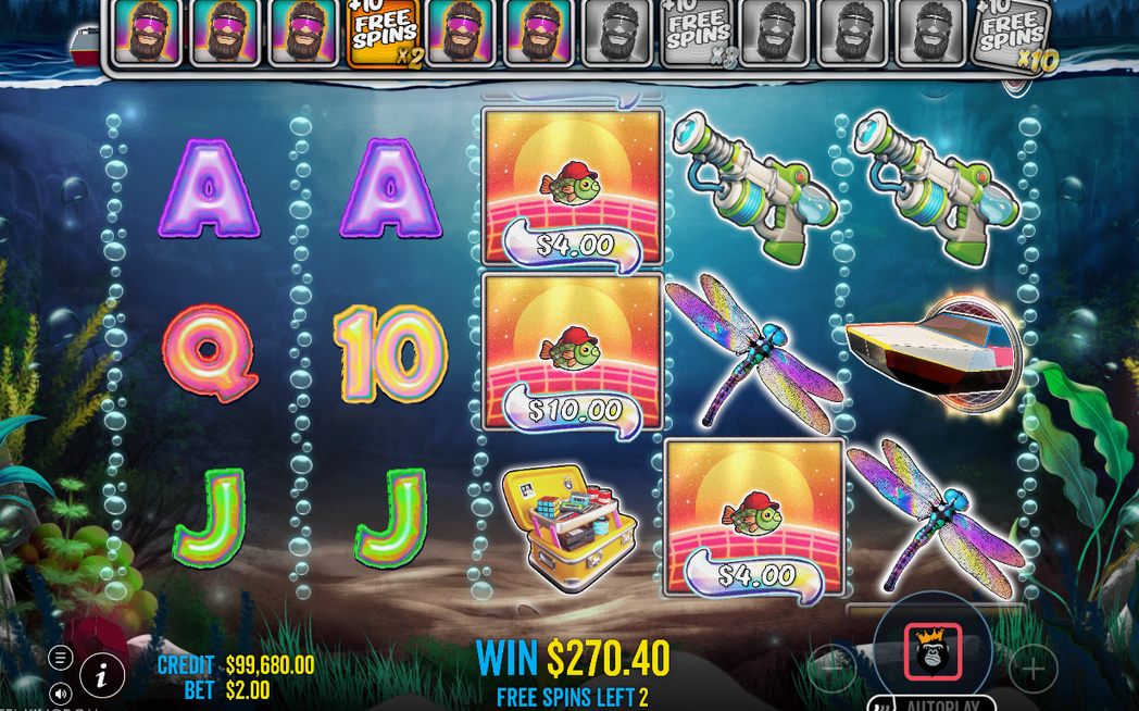 Round total with multiplier ladder after a retrigger